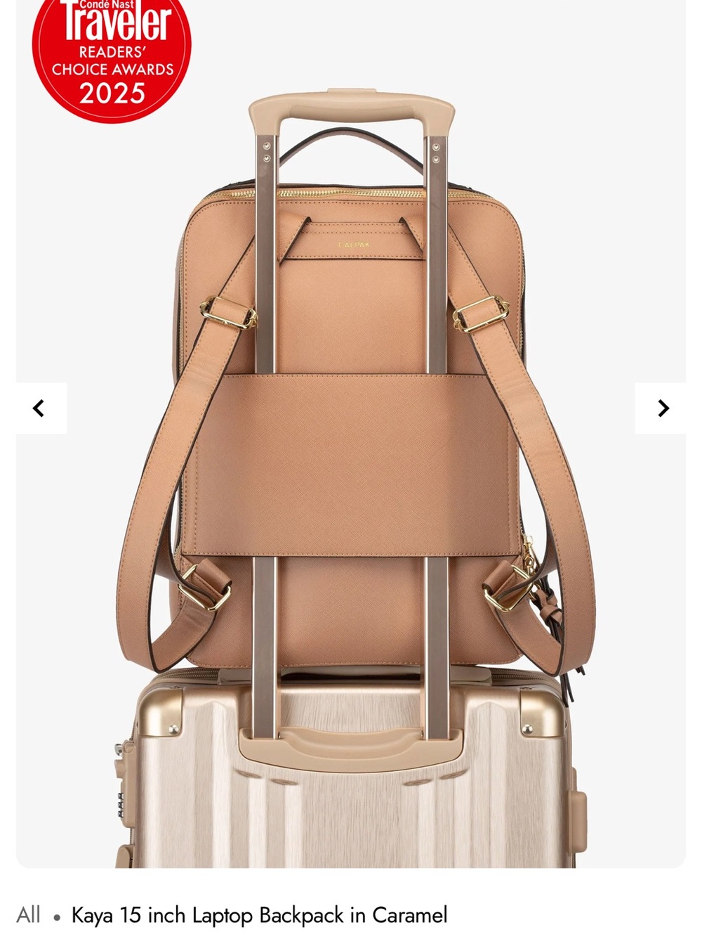 CALPAK KAYA 15in laptop backpack in stone - Picture 8 of 9